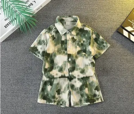 Green Shirt & Shorts Set For Kids Boy |Summer wear